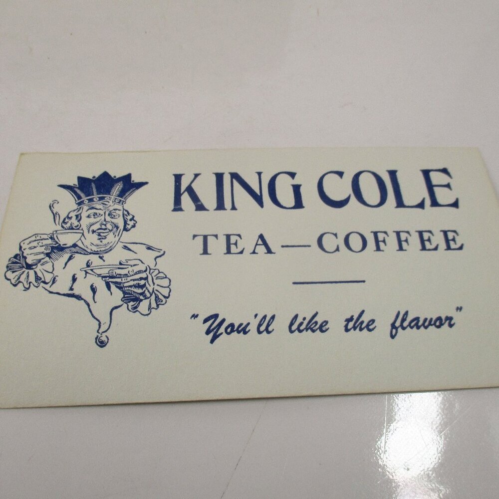 30 King Cole Coffee - Tea "You'll Like The Flavor" Cardboard Promotional Cards